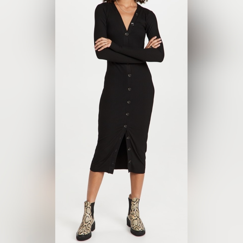 Enza Costa viscose Rib Cardigan Dress size L